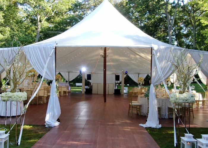 a wedding tent