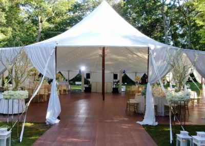 A sailcloth wedding tent